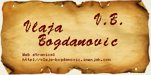 Vlaja Bogdanović vizit kartica